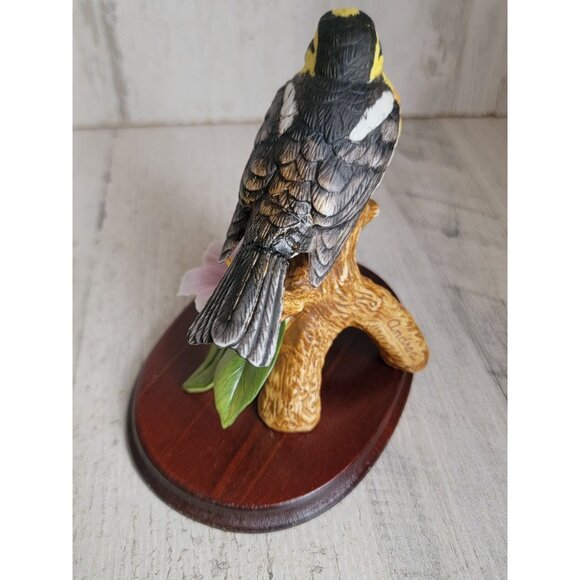 Andrea by Sadek Warbler 1993 vintage 9114 bird flower figure decor - Picture 7 of 8